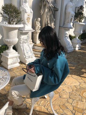 「SHEL’TTER（シェルター）のアイテム（ジャケット/アウター）」を使った、YUZUKIさん（レディース・156cm）の春コーディネート