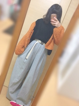 「通学コーデ、冬」｜achanさん（レディース・160cm）の冬コーディネート