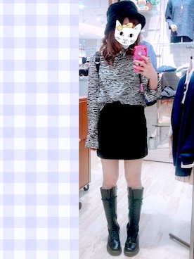 「one way（ワンウェイ）のアイテム（帽子）」を使った、ラメさん（レディース・155cm）の秋コーディネート