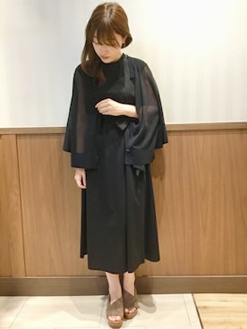 「SHIPS（シップス）のアイテム（カーディガン/ボレロ）」を使った、土倉さん（レディース・153cm）の夏コーディネート