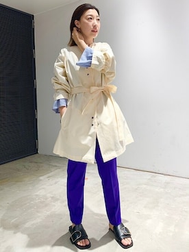 「SHIPS（シップス）のアイテム（その他アウター）」を使った、土倉さん（レディース・153cm）の春コーディネート