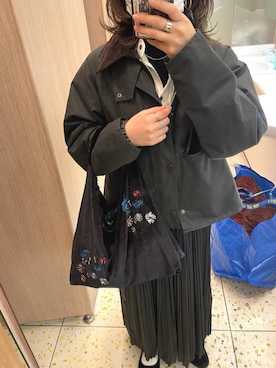 「SVEC（シュベック）のカンフーシューズ kung fu Shoes / ストラップパンプス（バレエシューズ）」を使った、mさん（レディース・156cm）の冬コーディネート