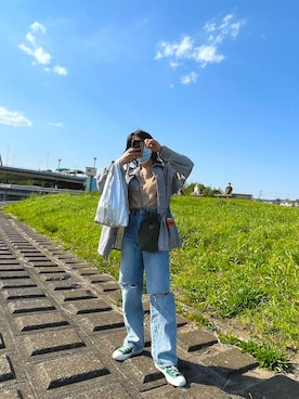 「JOINT WORKS（ジョイントワークス）のアイテム（ジャケット/アウター）」を使った、mさん（レディース・155cm）の春コーディネート