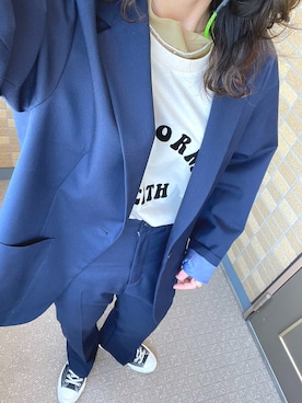 「JOINT WORKS（ジョイントワークス）のアイテム（ジャケット/アウター）」を使った、mさん（レディース・155cm）の春コーディネート
