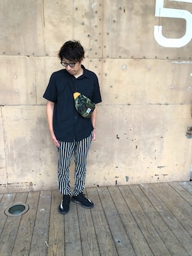 「NOISE MAKER（ノイズメーカー）のアイテム（パンツ）」を使った、S.SAKさん（メンズ・172cm）の秋コーディネート