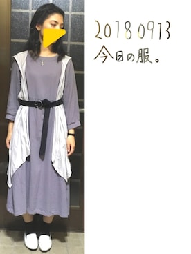 「OZOC（オゾック）のアイテム（ベスト）」を使った、まゆねーず。。さん（レディース・152cm）の秋コーディネート