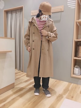 「Samansa Mos2（サマンサ モスモス）のアイテム（トレンチコート）」を使った、344.☺︎さん（レディース・160cm）の秋コーディネート