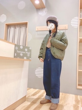 「いいね&フォロー よろしくお願いします☺︎」｜「アイテム（ブルゾン）」を使った、344.☺︎さん（レディース・160cm）の秋コーディネート