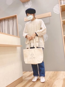 「オックスフォードシューズ」｜「アイテム（ハンチング/ベレー帽）」を使った、344.☺︎さん（レディース・160cm）の冬コーディネート