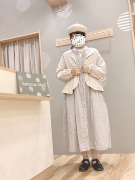 「いいね&フォロー よろしくお願いします☺︎」｜「アイテム（その他アウター）」を使った、344.☺︎さん（レディース・160cm）の春コーディネート