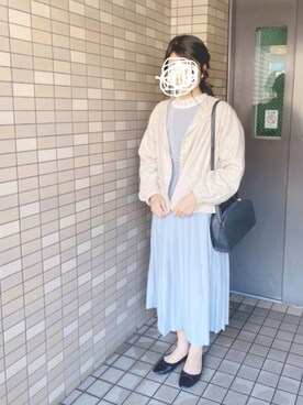 「いいね&フォロー よろしくお願いします☺︎」｜「アイテム（その他アウター）」を使った、344.☺︎さん（レディース・160cm）の春コーディネート