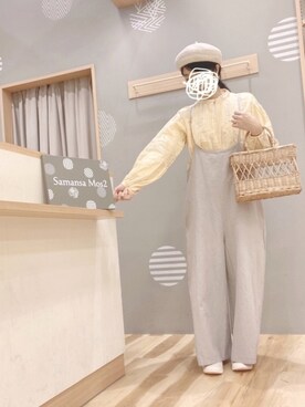 「いいね&フォロー よろしくお願いします☺︎」｜「アイテム（オールインワン・サロペット）」を使った、344.☺︎さん（レディース・160cm）の春コーディネート