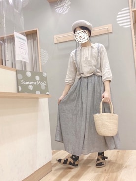 「いいね&フォロー よろしくお願いします☺︎」｜「アイテム（ハンチング/ベレー帽）」を使った、344.☺︎さん（レディース・160cm）の夏コーディネート