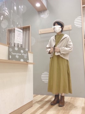 「いいね&フォロー よろしくお願いします☺︎」｜「アイテム（ハンチング/ベレー帽）」を使った、344.☺︎さん（レディース・160cm）の秋コーディネート