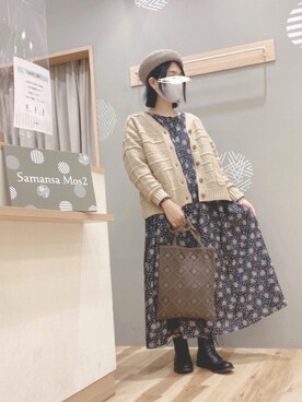 「いいね&フォロー よろしくお願いします☺︎」｜「アイテム（ハンチング/ベレー帽）」を使った、344.☺︎さん（レディース・160cm）の秋コーディネート