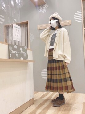 「いいね&フォロー よろしくお願いします☺︎」｜「アイテム（ハンチング/ベレー帽）」を使った、344.☺︎さん（レディース・160cm）の冬コーディネート