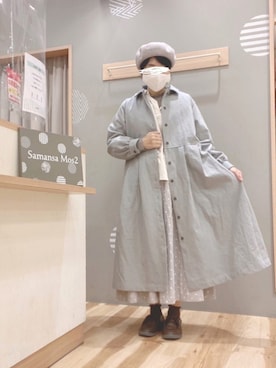 「いいね&フォロー よろしくお願いします☺︎」｜「アイテム（その他アウター）」を使った、344.☺︎さん（レディース・160cm）の冬コーディネート