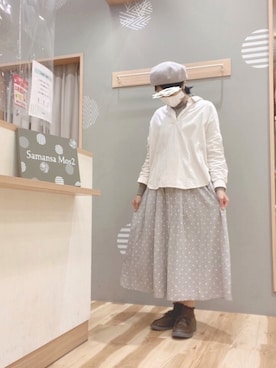 「いいね&フォロー よろしくお願いします☺︎」｜「アイテム（ハンチング/ベレー帽）」を使った、344.☺︎さん（レディース・160cm）の冬コーディネート