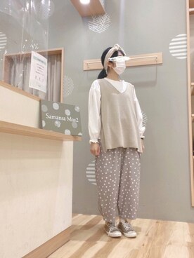「Samansa Mos2（サマンサ モスモス）のアイテム（ピアス（両耳用））」を使った、344.☺︎さん（レディース・160cm）の春コーディネート