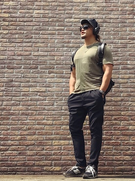 「MESSAGERIE(メッサジェリエ)のアイテム」を使った、棚橋弘至さん(メンズ・181cm)の夏コーディネート