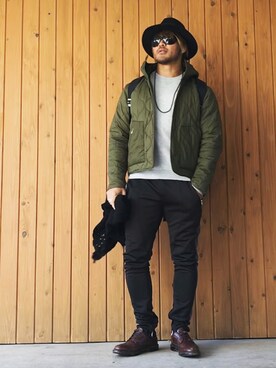 「Rivendell Mountain Works（リーベンデール マウンテン ワークス）のアイテム」を使った、棚橋弘至さん（メンズ・181cm）の冬コーディネート