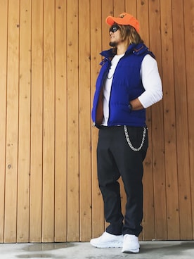 「8100（ハッセンヒャク）のアイテム」を使った、棚橋弘至さん（メンズ・181cm）の春コーディネート