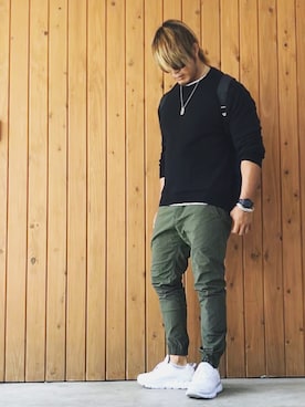 「Rivendell Mountain Works（リーベンデール マウンテン ワークス）のアイテム」を使った、棚橋弘至さん（メンズ・181cm）の春コーディネート