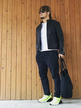 「MESSAGERIE(メッサジェリエ)のアイテム」を使った、棚橋弘至さん(メンズ・181cm)の春コーディネート