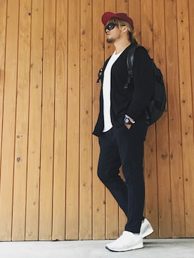 「CHESWICK（チェスウィック）のアイテム」を使った、棚橋弘至さん（メンズ・181cm）の夏コーディネート