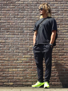 「MESSAGERIE(メッサジェリエ)のアイテム」を使った、棚橋弘至さん(メンズ・181cm)の夏コーディネート