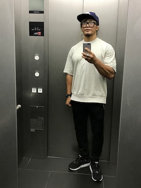 「Rivendell Mountain Works（リーベンデール マウンテン ワークス）のアイテム」を使った、棚橋弘至さん（メンズ・181cm）の夏コーディネート