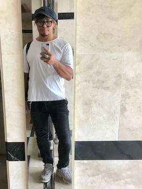「RRL（ダブル アール エル）のアイテム（ハンチング/ベレー帽）」を使った、棚橋弘至さん（メンズ・181cm）の秋コーディネート