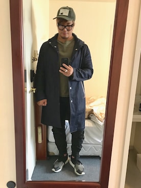 「FREE CITY（フリーシティ）のアイテム」を使った、棚橋弘至さん（メンズ・181cm）の冬コーディネート