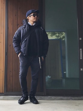 「RRL（ダブル アール エル）のアイテム（ハンチング/ベレー帽）」を使った、棚橋弘至さん（メンズ・181cm）の春コーディネート