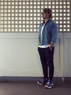 「FLISTFIA（フリストフィア）のアイテム」を使った、棚橋弘至さん（メンズ・181cm）の春コーディネート