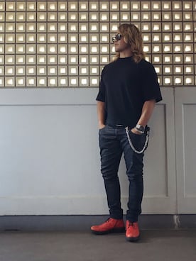 「CDG（シーディージー）のアイテム（ジャケット/アウター）」を使った、棚橋弘至さん（メンズ・181cm）の春コーディネート