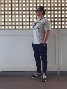 「FLISTFIA（フリストフィア）のアイテム」を使った、棚橋弘至さん（メンズ・181cm）の春コーディネート