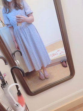 「evelyn（evelyn）のアイテム（ワンピース、パープル系）」を使った、わーさん（レディース・147cm）の夏コーディネート