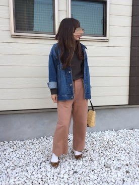 「Another Edition（アナザーエディション）のアイテム（デニムジャケット）」を使った、nanさん（レディース・155cm）の春コーディネート