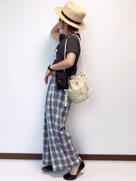 「ミッキー」｜nanさん（レディース・155cm）の夏コーディネート