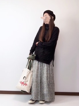 「GOOD ROCK SPEED（グッドロックスピード）のアイテム（バッグ）」を使った、nanさん（レディース・155cm）の冬コーディネート