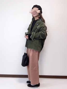 「白ソックス」｜nanさん（レディース・155cm）の冬コーディネート