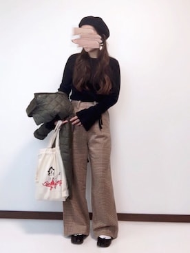 「白ソックス」｜nanさん（レディース・155cm）の冬コーディネート