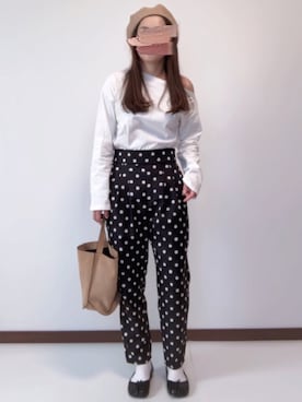 「平成最後のWEARISTAセンバツ」｜「アイテム（ハンチング/ベレー帽）」を使った、nanさん（レディース・155cm）の春コーディネート