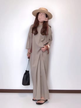「JOURNAL STANDARD LUXE（ジャーナルスタンダード　ラックス）のアイテム（ワンピース/ドレス）」を使った、nanさん（レディース・155cm）の夏コーディネート