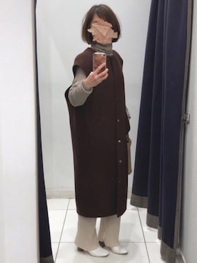 「EDITION（エディション）のアイテム（バッグ）」を使った、nanさん（レディース・155cm）の冬コーディネート