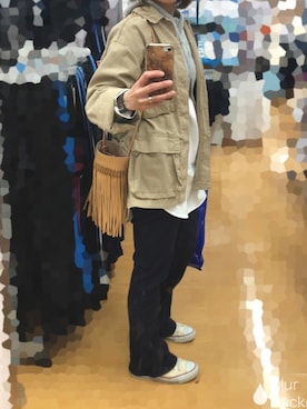 「FRAMeWORK（フレームワーク）のアイテム（ミリタリージャケット）」を使った、nanさん（レディース・155cm）の春コーディネート