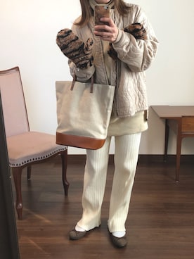 「babaco（ババコ）のアイテム」を使った、nanさん（レディース・155cm）の冬コーディネート