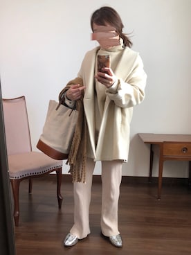 「シルバーシューズ」｜「アイテム（スウェット）」を使った、nanさん（レディース・155cm）の冬コーディネート