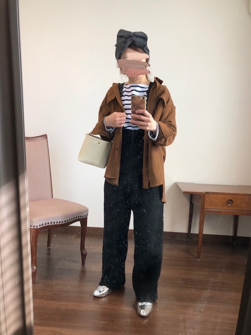 リブカットソーBIGリボンターバン（ヘアバンド）｜Three Four